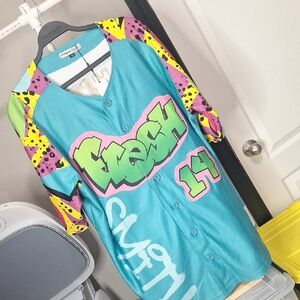 Colorful Graphic Baseball Jersey